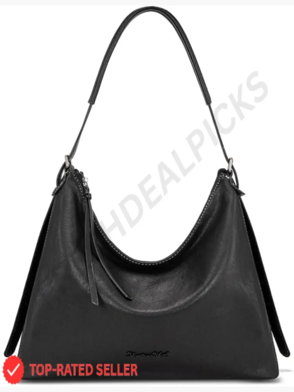 Large Slouchy Hobo Shoulder Handbag Ultra Soft Vegan Leather Crossbody Purse